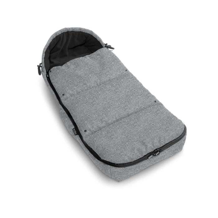 Leclerc Voetenzak Grey Melange | Vooraanzicht | Babyhuys