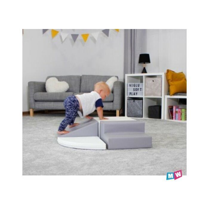 IGLU | Soft Play Set | Corner Crawler | Grijs/Wit