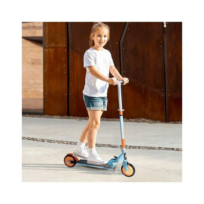 XQ Max | Opvouwbare step | blauw met oranje | voetrem