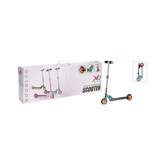 XQ Max | Opvouwbare step | blauw met oranje | voetrem