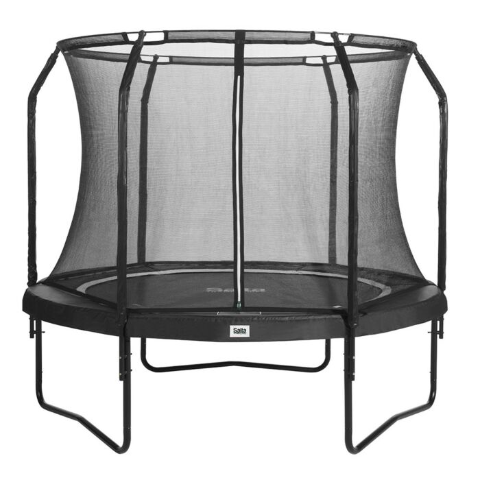 aanplakbiljet Gluren Trottoir Salta trampoline met veiligheidsnet 305 cm Premium Black Edition (554)