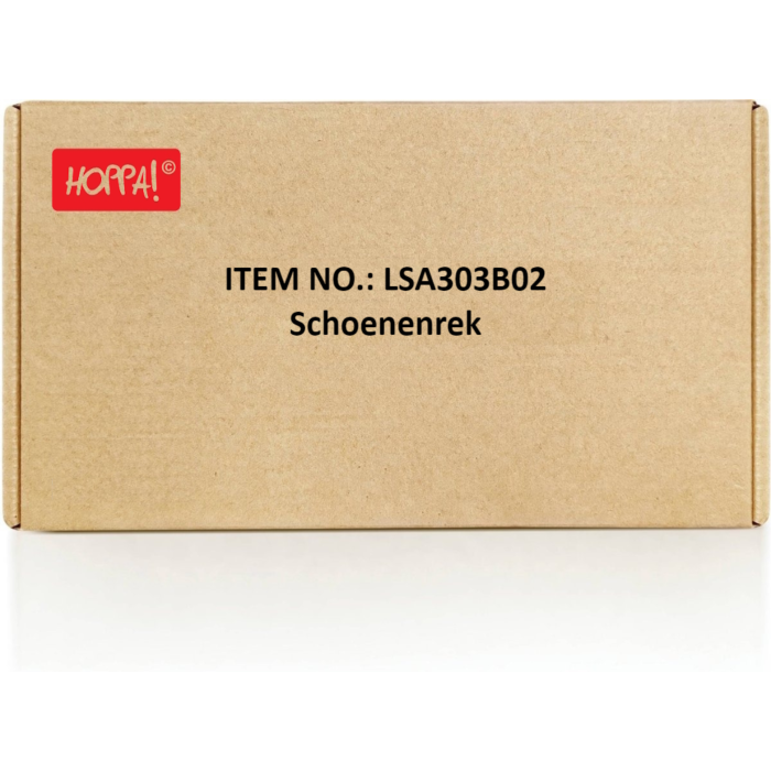 Hoppa! Schoenenrek | Schoenenkast | 3 lagen | 15 paar schoenen | Zwart | 92 x 30 x 54 cm (B x D x H)