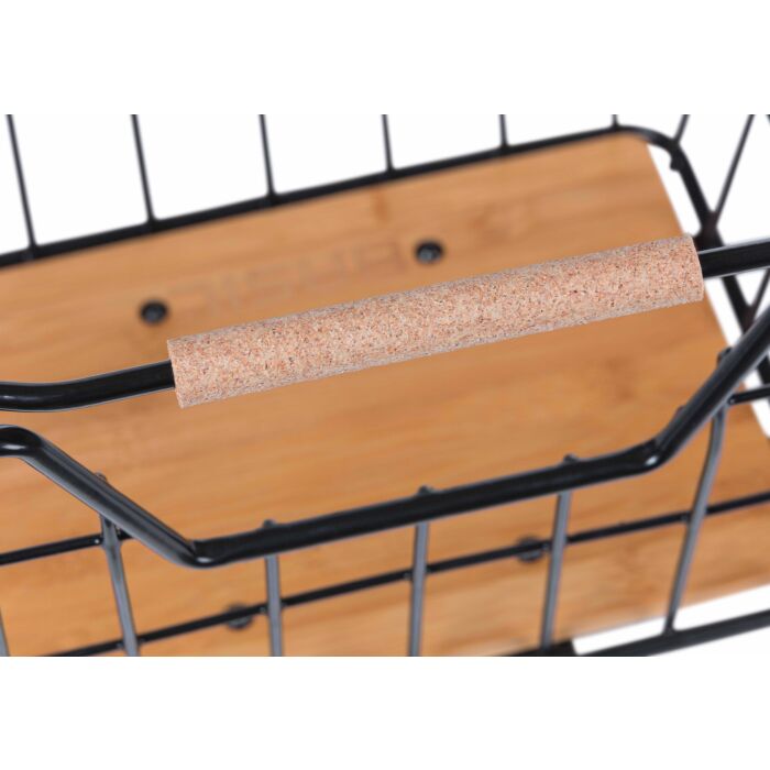 Fietsmand MIK Basil Nordland – voor- en achterop, 23 liter (40 x 32 x 30 cm) – zwart/naturel bruin