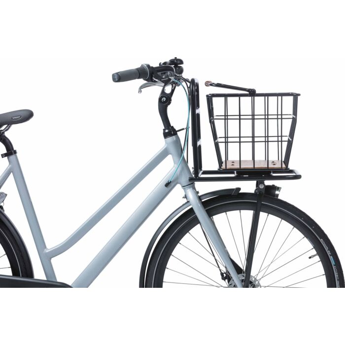 Fietsmand MIK Basil Nordland – voor- en achterop, 23 liter (40 x 32 x 30 cm) – zwart/naturel bruin