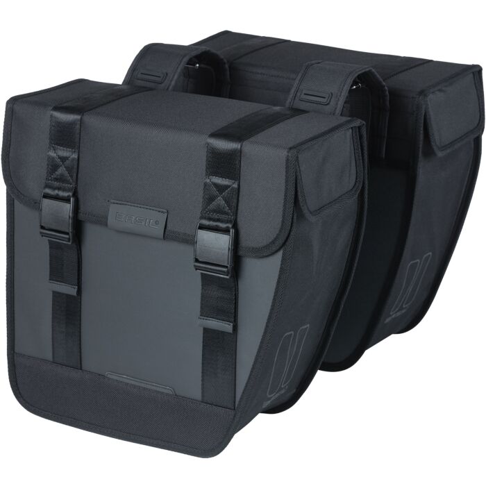 Basil Tour | Dubbele Fietstas | Waterdicht - 28 Liter - Zwart