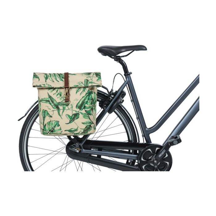 Basil | Dubbele fietstas | 28-32 liter | sandshell beige