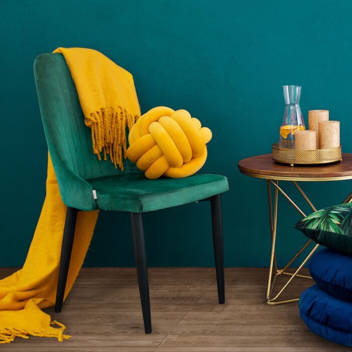 HOMLA | Stoel | Gestoffeerd | Groen | 45x45x90 cm
