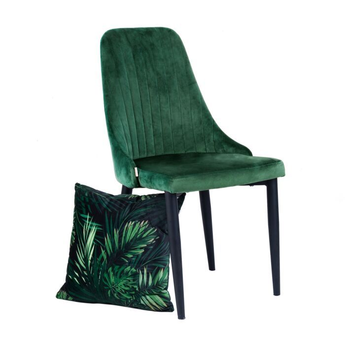 HOMLA | Stoel | Gestoffeerd | Groen | 45x45x90 cm