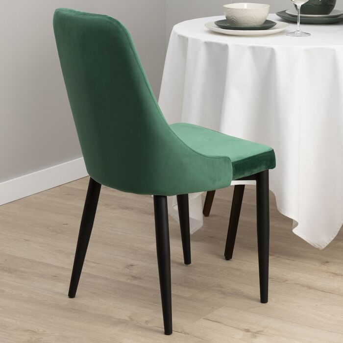 HOMLA | Stoel | Gestoffeerd | Groen | 45x45x90 cm