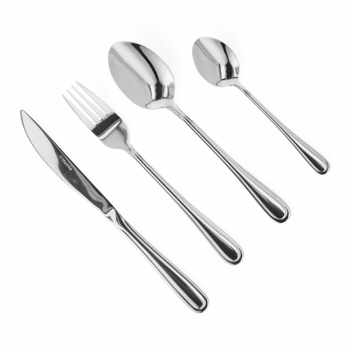 HOMLA | Bestek Bestekset | 24-delig Zilver - Vaatwasmachinebestendig met Tijdloos Handvat