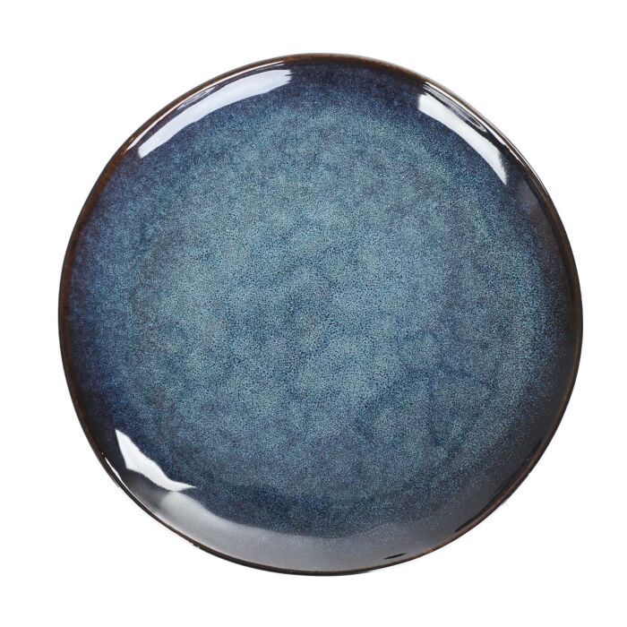 HOMLA | Bord | Marineblauw | 27 cm | Modern Design | 100% Steengoed