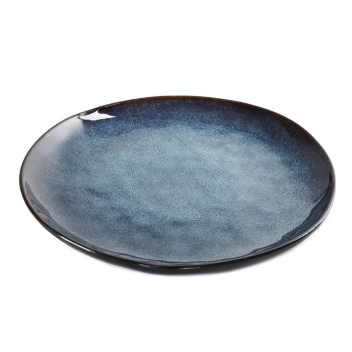HOMLA | Bord | Marineblauw | 27 cm | Modern Design | 100% Steengoed