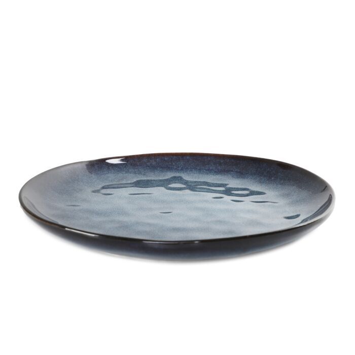 HOMLA | Bord | Marineblauw | 27 cm | Modern Design | 100% Steengoed
