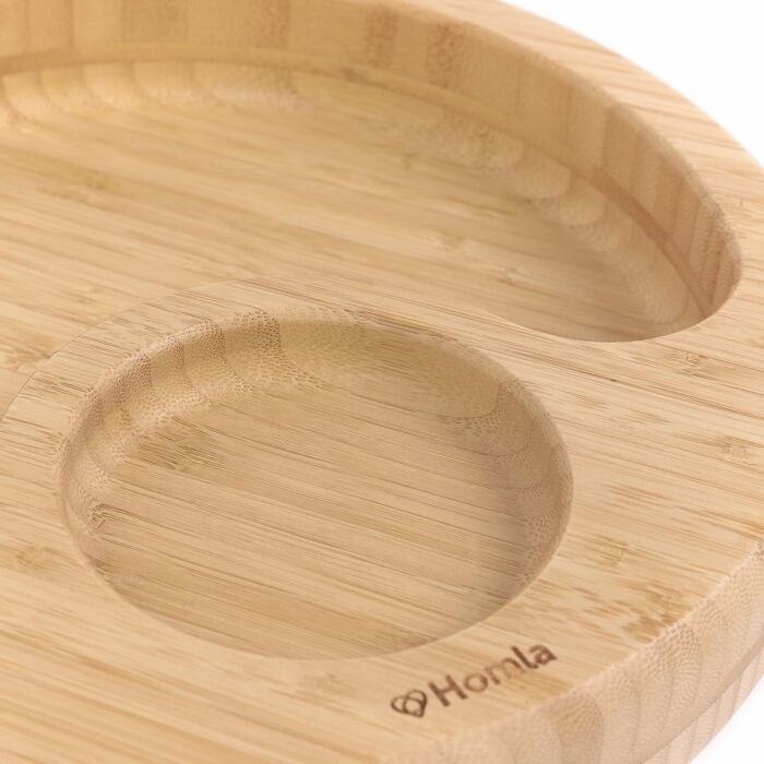 Homla | Bamboe serveerplank | Natuurlijke houten schotel voor snacks