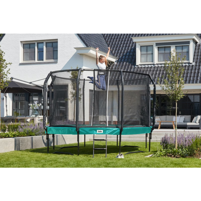 Salta First Class Trampoline met veiligheidsnet 487 cm - Groen | Wohi.nl