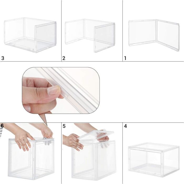 Hoppa! Schoenendoos | Set van 6 Opstapelbaar | Wit - Plastic