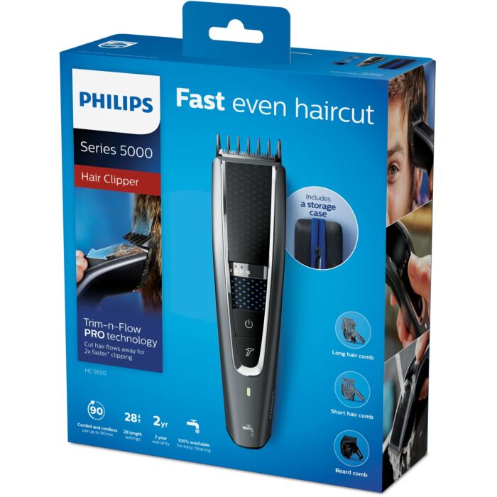 Philips | Haartrimmer | Draadloos gebruik – 60 minuten gebruikstijd