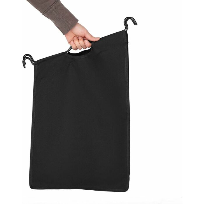 Hoppa! | Wasmand met vakken | Zwart - Polyester - 87,5 x 38,5 x 81 cm