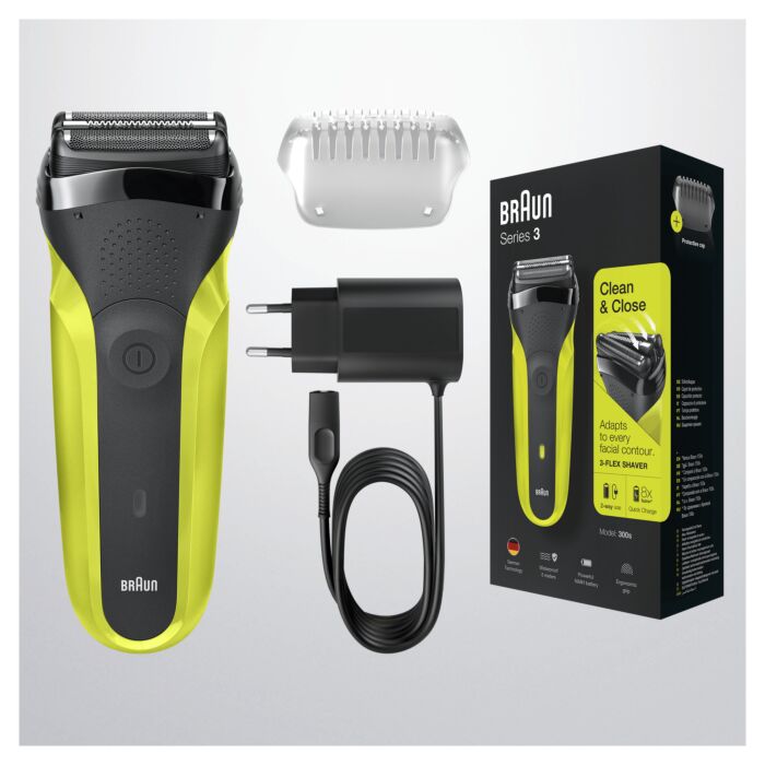 Braun | Series 3 300 | Zwart/Groen