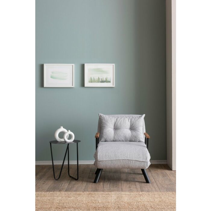 Asir - bankbed - slaapbank - 1-zitplaats - Grijs | 60 x 50 x 85 cm