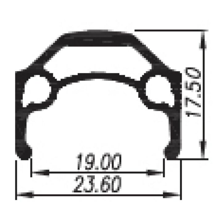 Primax E velg STR19 – 26 inch, zwart met remrand, 36 gaten