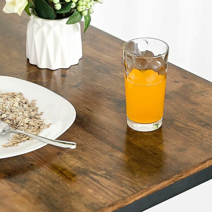 Hoppa! Metalen bartafel met 2 barkrukken – bruin, 120 x 60 x 90 cm (l × b × h)