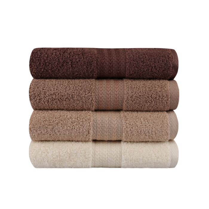 Asir handdoekset (4 stuks) – room beige – 50 x 90 cm