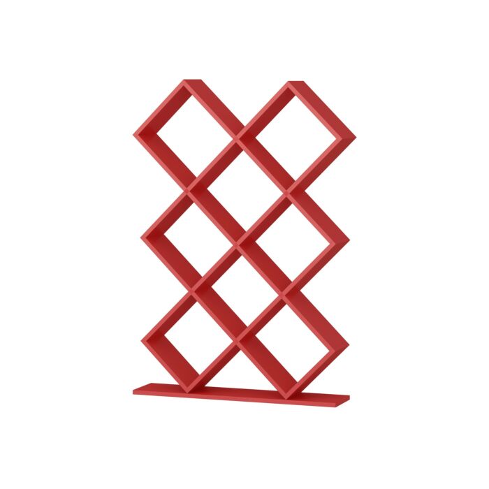 Asir Boekenplank - Rood - 90 x 129 x 19,5 cm