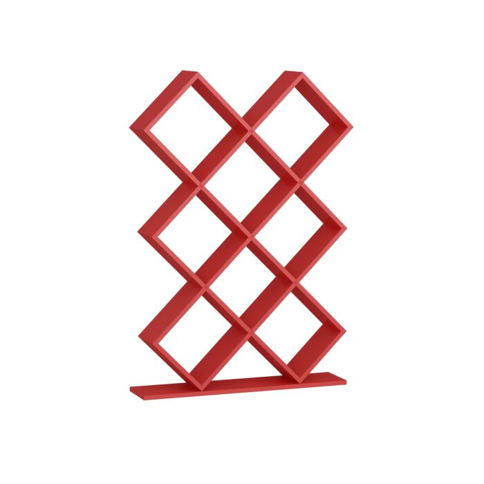 Asir Boekenplank - Rood - 90 x 129 x 19,5 cm