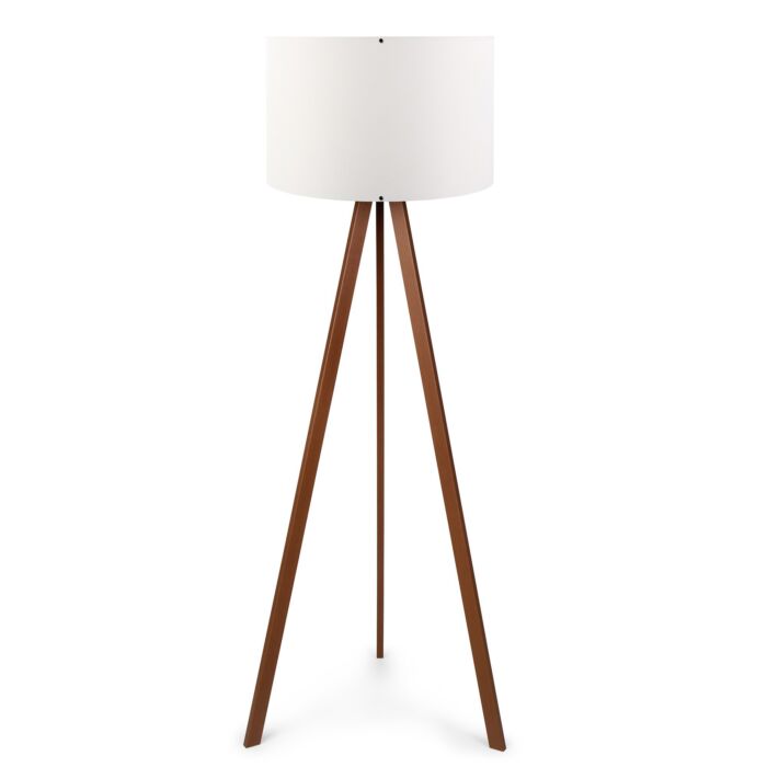 Asir | Vloerlamp | Wit en Bruin | 140 x 38 cm