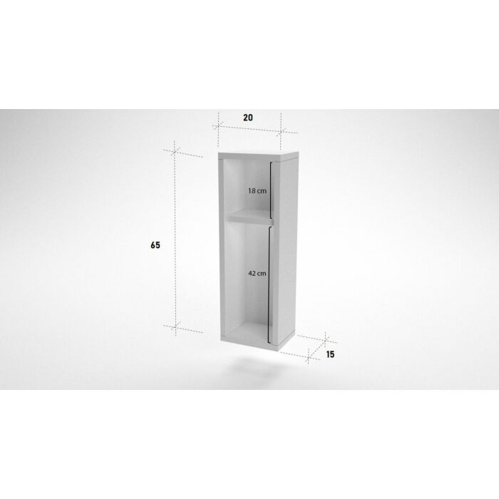 Asir Nachtkastje - Wit - 20 x 65 x 15 cm