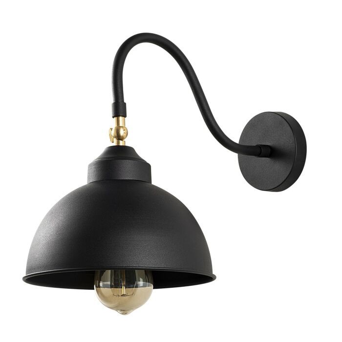 Asir | Wandlamp | Zwart | 28 x 21 x 32 cm