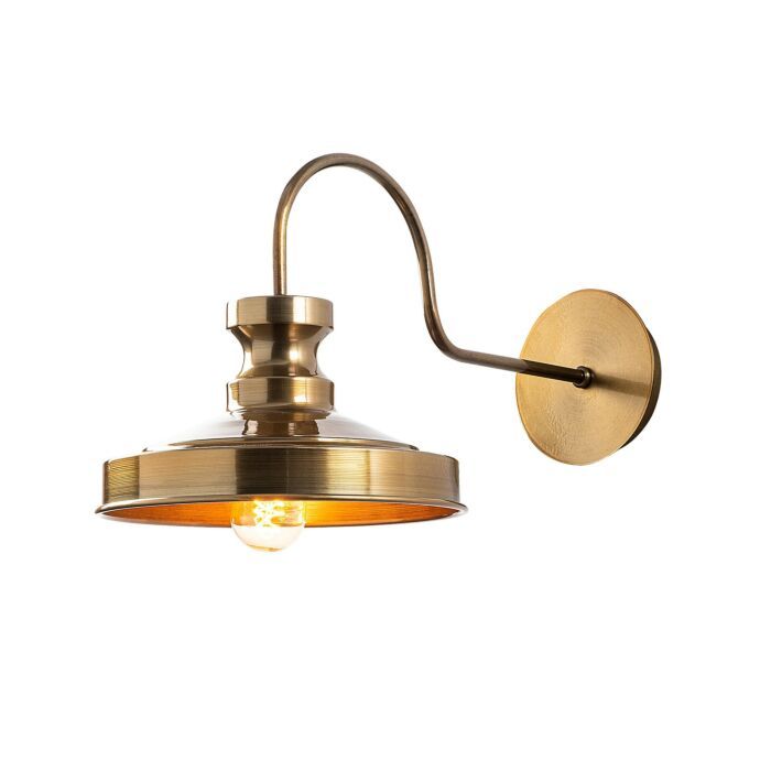 Asir | Wandlamp | Goud met Metalen Behuizing - 23 x 22 x 42 cm