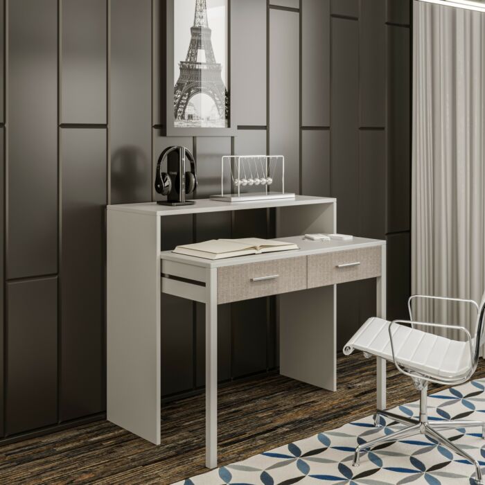 Asir Scandinavisch Bureau | Wit | 99 x 88 x 66 cm
