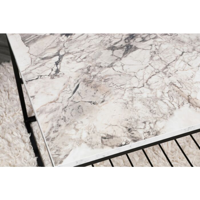 Asir Koffietafel | Wit Zwart | 95 x 42 x 55 cm