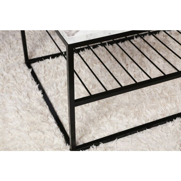 Asir Koffietafel | Wit Zwart | 95 x 42 x 55 cm