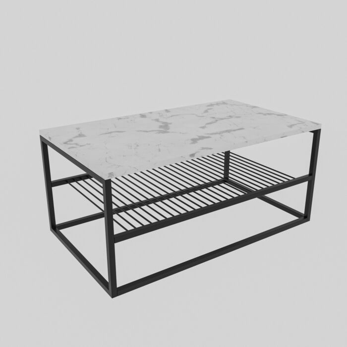 Asir Koffietafel | Wit Zwart | 95 x 42 x 55 cm