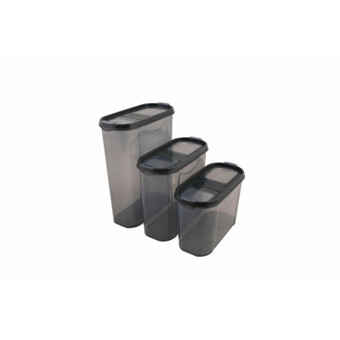 Asir Opslagbox set (12 stuks) - Antraciet