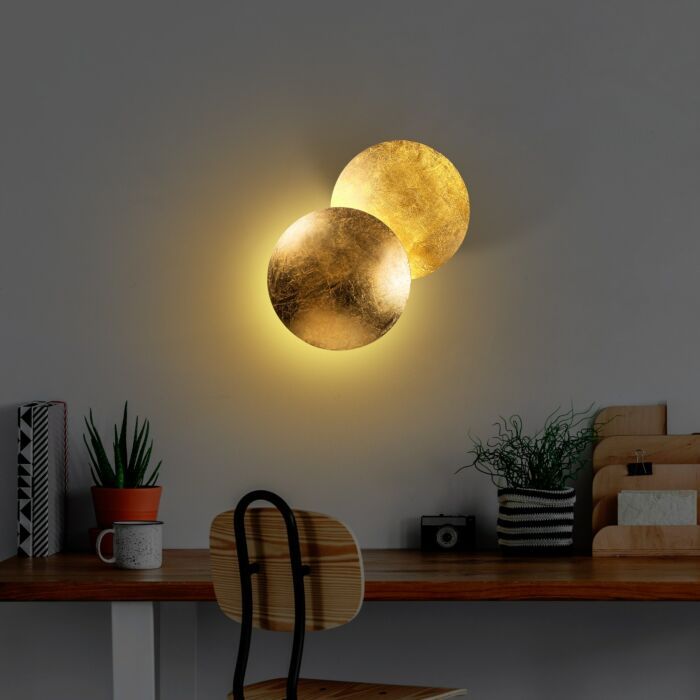 Asir | Wandlamp | Goud | 25 x 16 x 25 cm