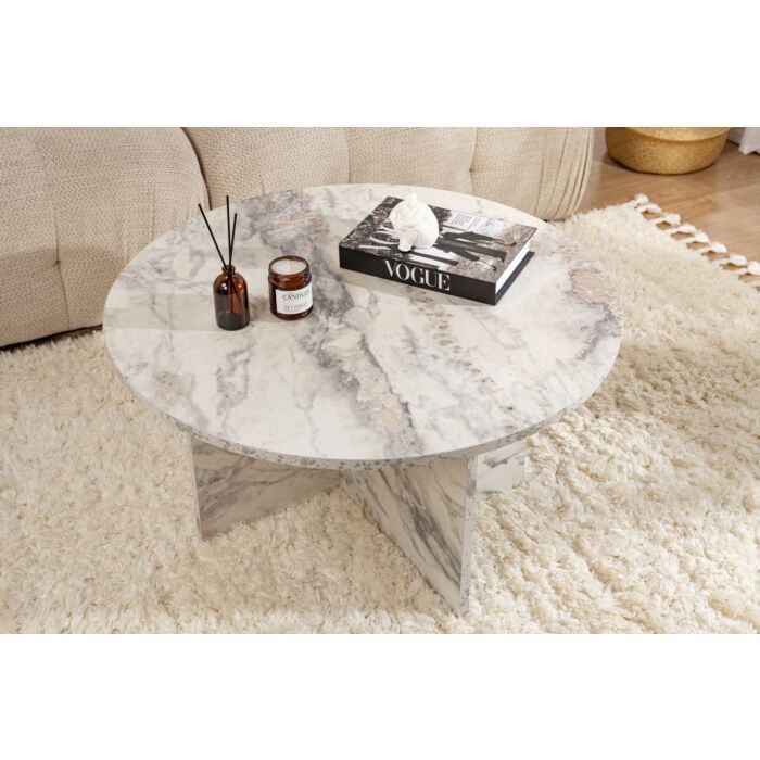 Asir | Koffietafel | Freesia-marmer | 80 x 80 x 45 cm