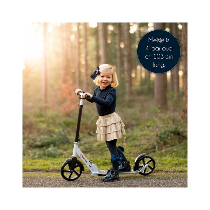 2Cycle Step - Aluminium - Grote Wielen - 20 cm - Blauw-Wit - Autoped - Scooter