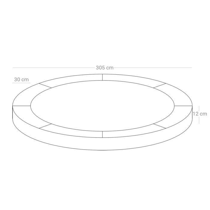 Hoppa! | Trampoline beschermrand | 305 cm | Blauw