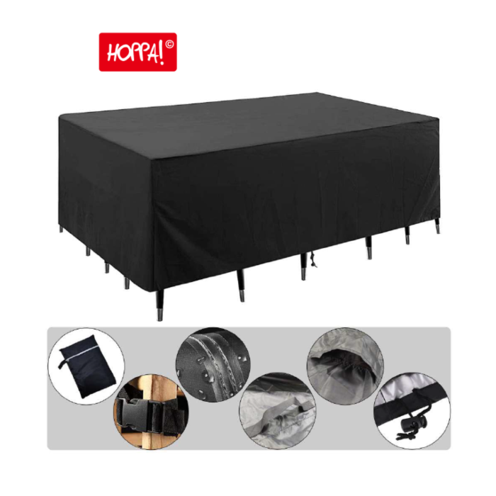 Hoppa! | Tuinmeubelhoes | 270x180x89 cm | Zwart