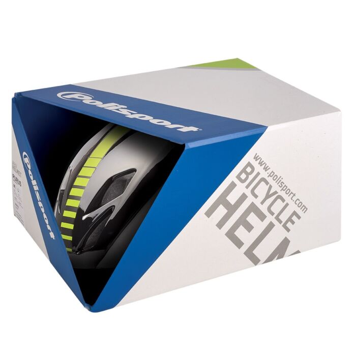 Polisport | Fietshelm Aero R | 55-58 cm | Mat Wit/Zwart/Fluo Geel