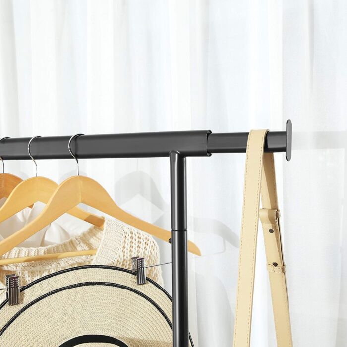 Hoppa! | Kapstok op wielen | Zwart metaal | 83,5×45,4×160 cm (b×d×h)
