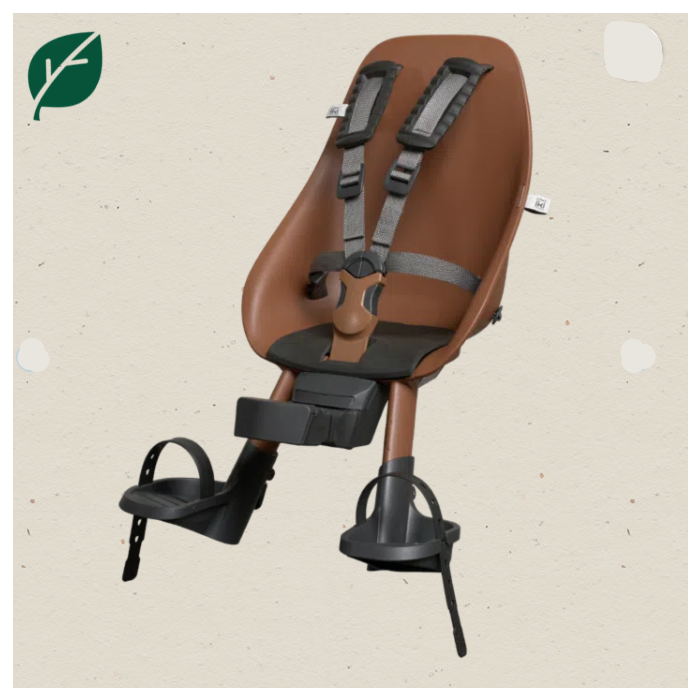 URBAN IKI Fietsstoeltje FRONT BIO Haniwa Brown + Bincho Black | Wohi.nl