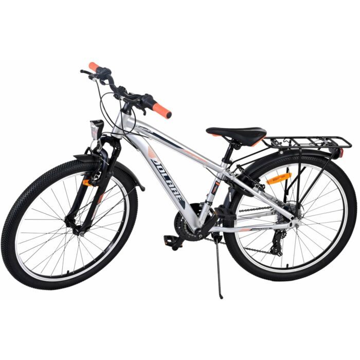 Volare Cross Kinderfiets - Jongens - 24 inch - Zilver - 18 versnellingen - Twee handremmen (22545)
