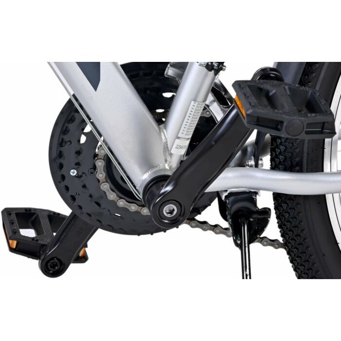Volare Cross Kinderfiets - Jongens - 24 inch - Zilver - 18 versnellingen - Twee handremmen (22545)