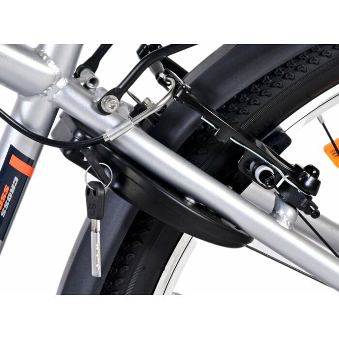 Volare Cross Kinderfiets - Jongens - 24 inch - Zilver - 18 versnellingen - Twee handremmen (22545)
