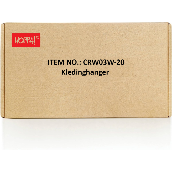 Hoppa! Houten kledinghangers – wit, set van 20 stuks